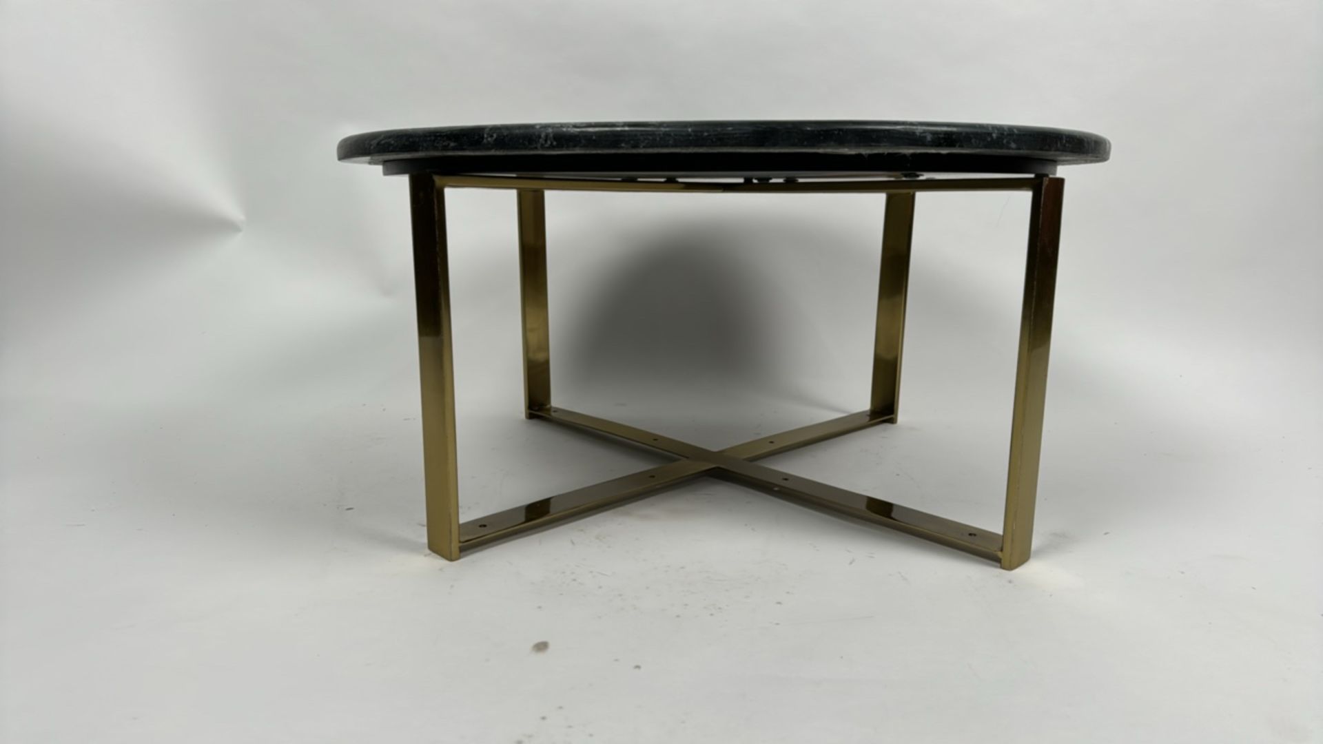 Amara Luxe Round Gold Base Coffee Table - Image 2 of 3