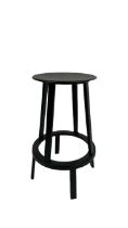 Black Metal Spinning Stool