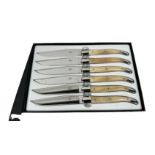 Forge De Leguiole Light Horn Handle Steak Knives Set of 6