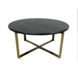 Amara Luxe Round Gold Base Coffee Table