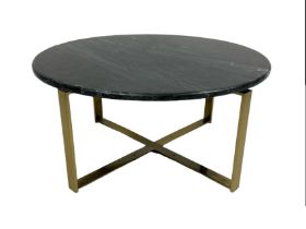Amara Luxe Round Gold Base Coffee Table