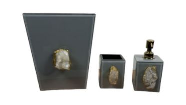 Luxe Agate Decorative Bathroom Set