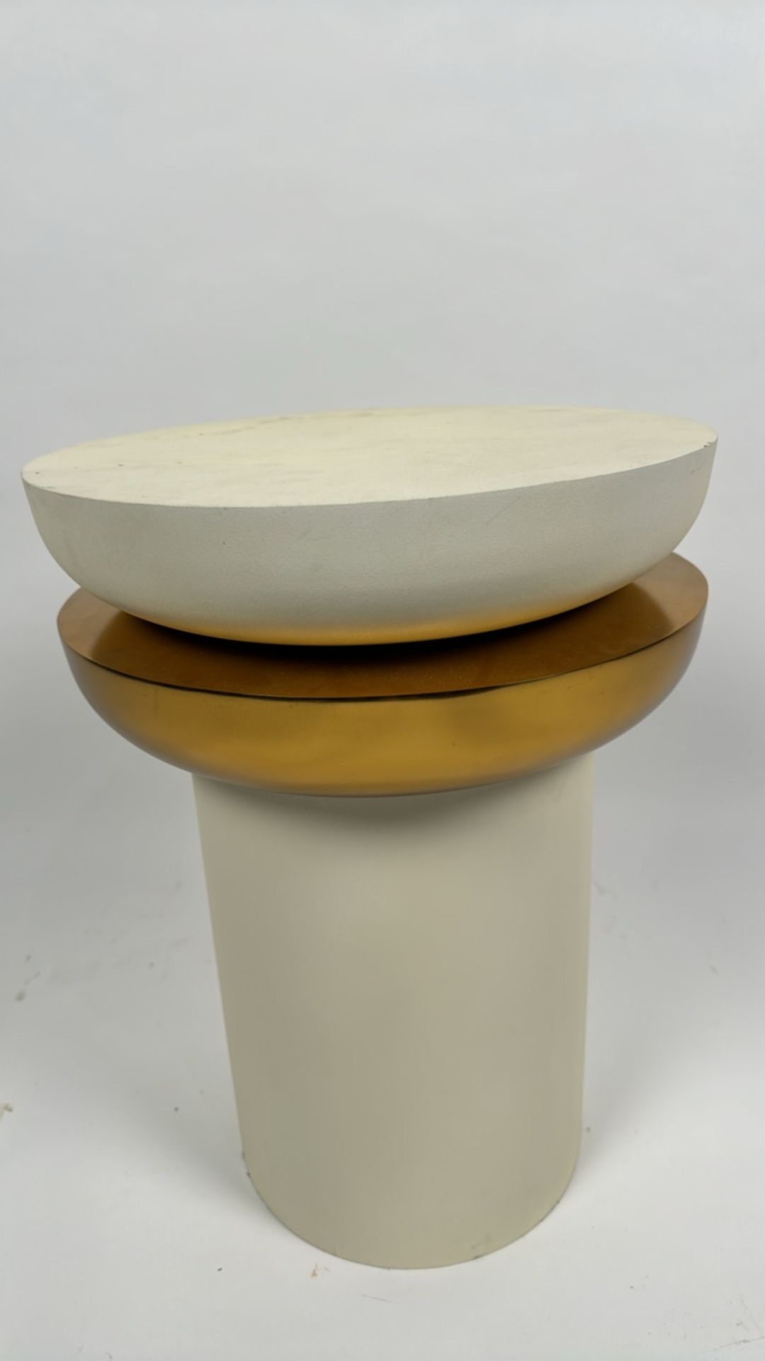 Amara Cream & Gold Side Table - Image 4 of 4