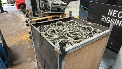 Crate, full of industrial rigging wire