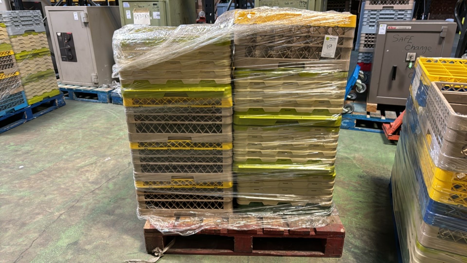 Pallet of Plastic Glass Racks