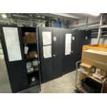 Black Metal Storage Cabinet x4