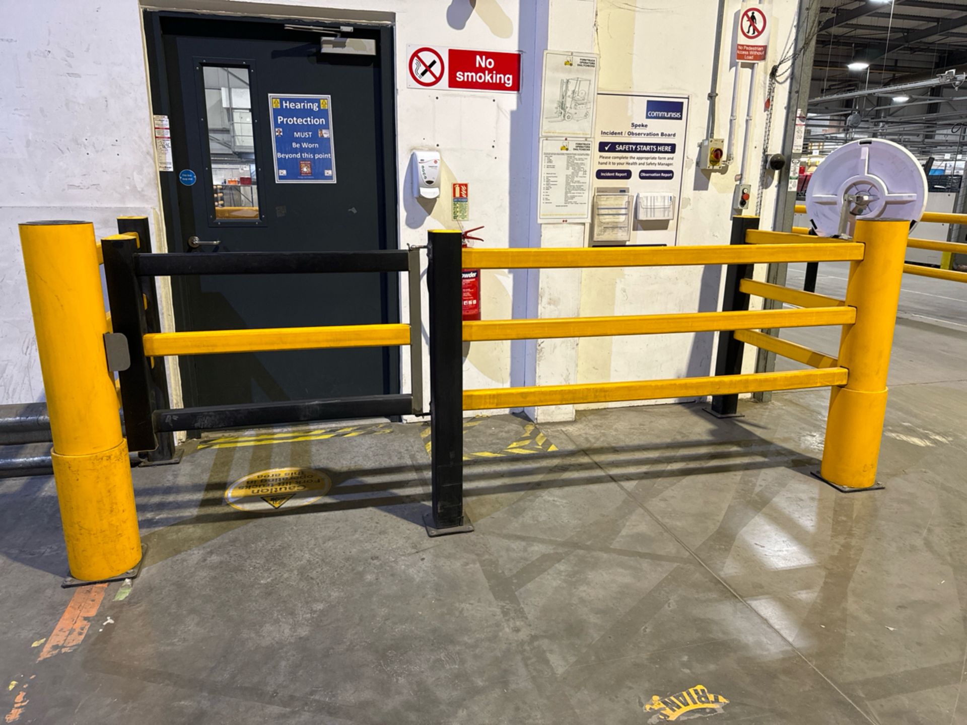 A-Safe Safety Barrier With Gate Yellow & Black Pla