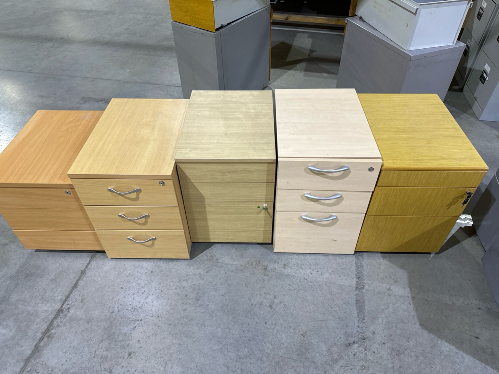Wooden Drawer Units x5 - Image 4 of 5