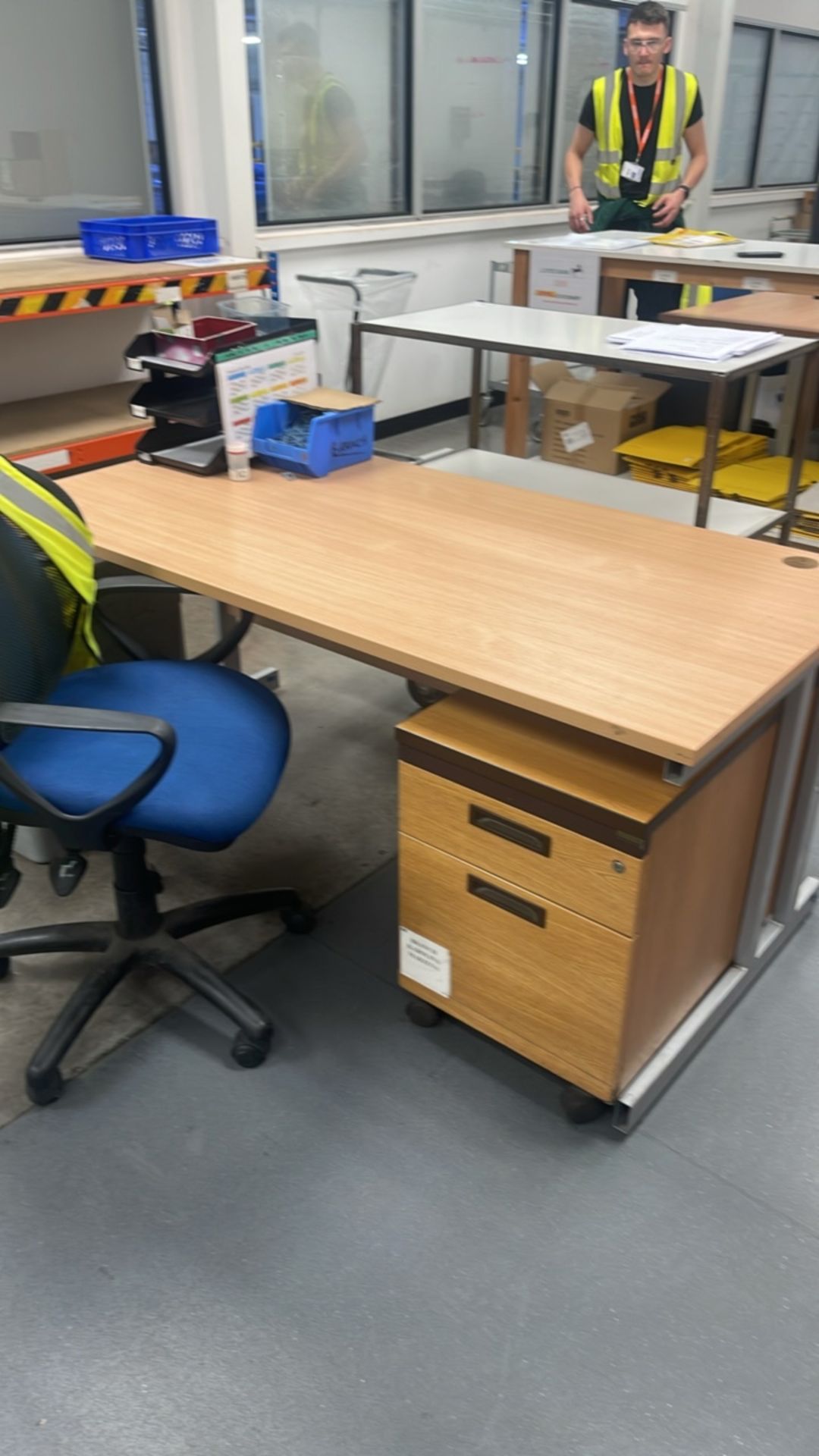 Desk, Storage Cabinet & Chair - Image 3 of 5