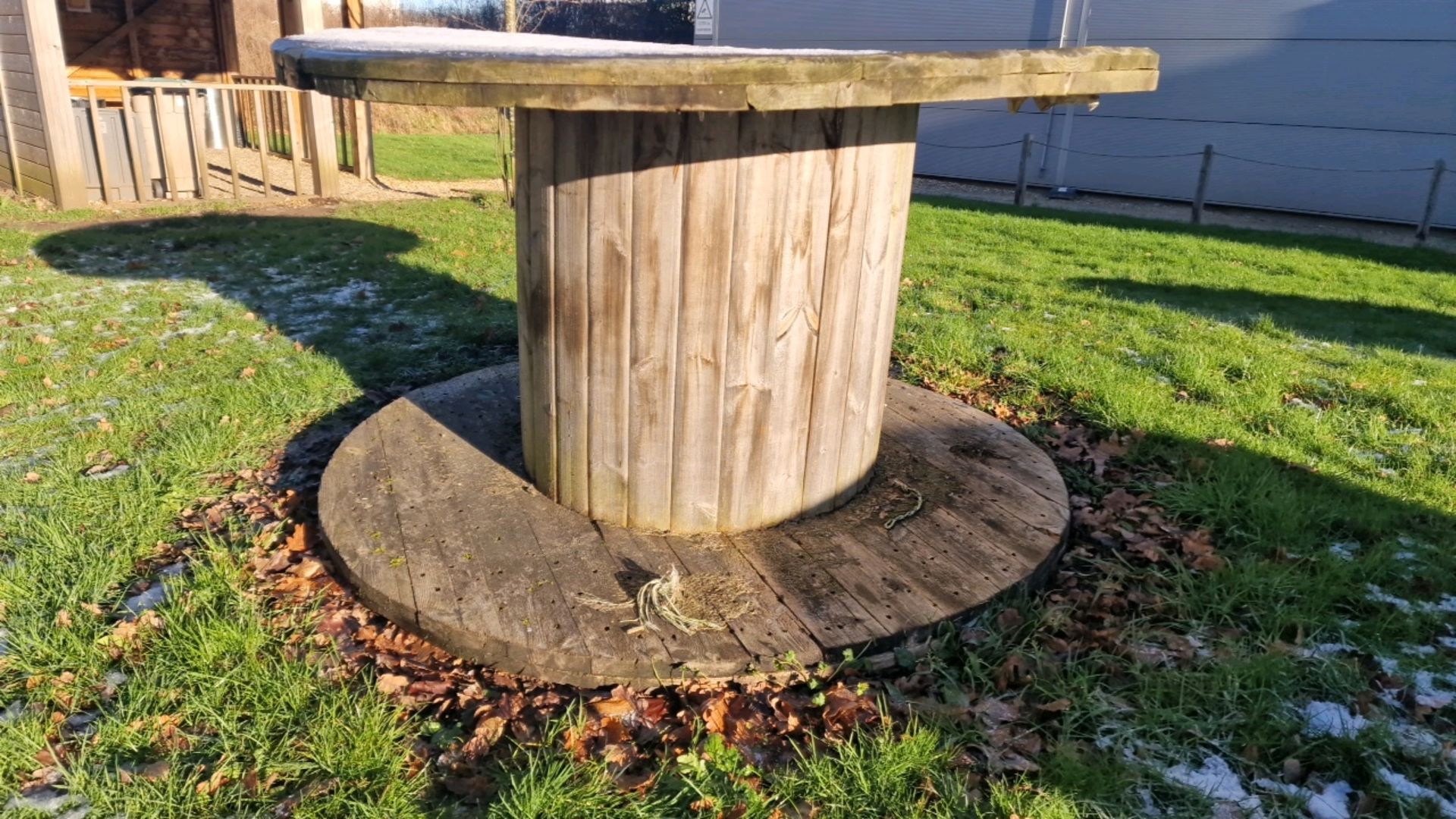 Wooden Cable Drum Table x3 - Image 2 of 6