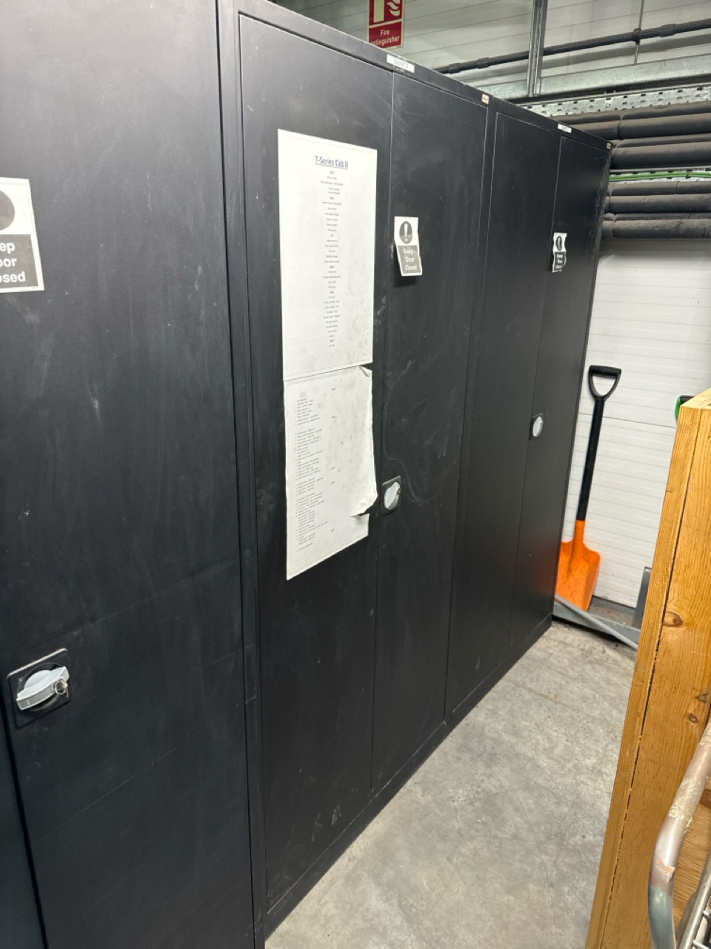 Black Metal Storage Cabinet x4 - Image 3 of 4