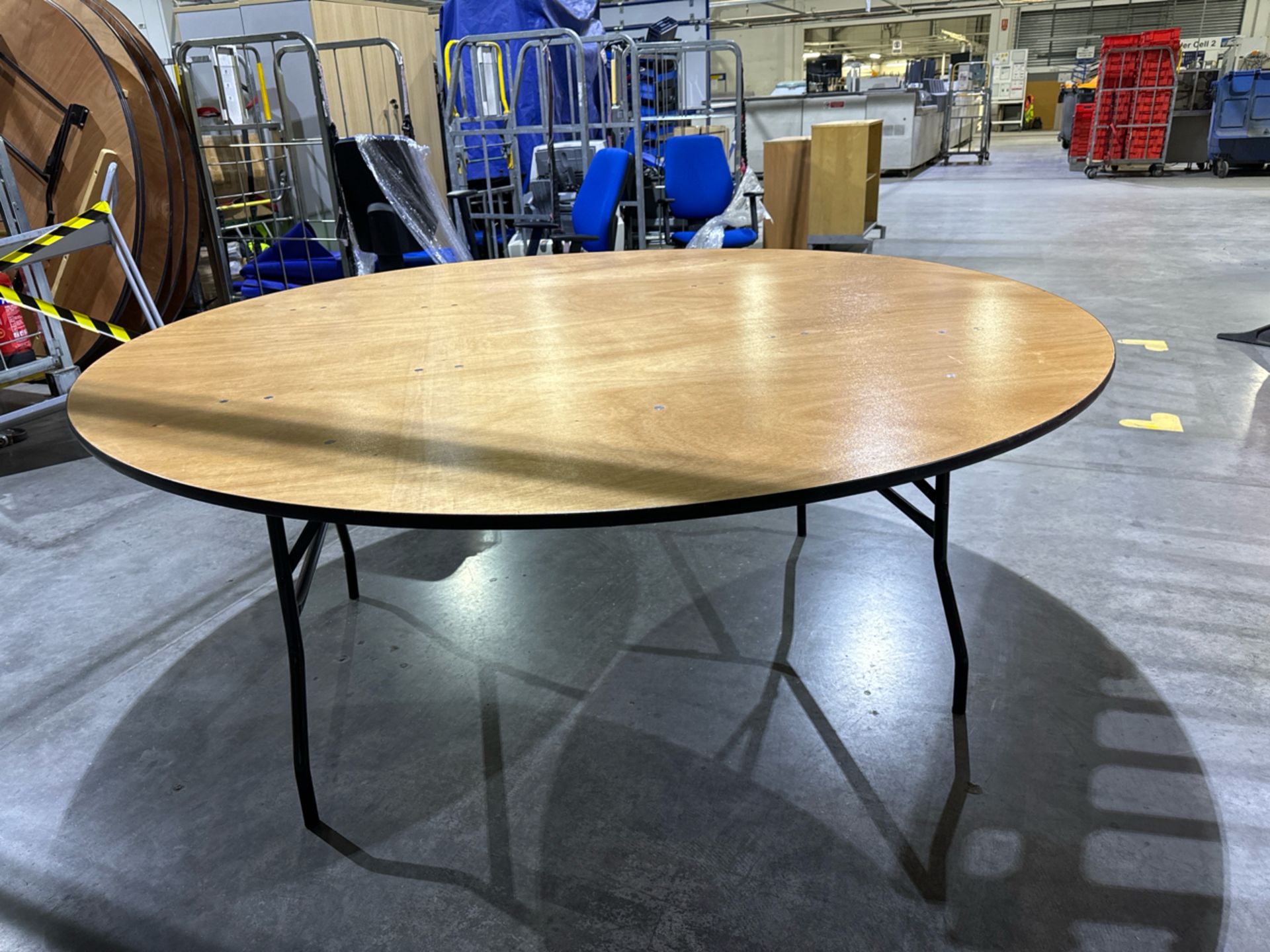 6ft Round Conference Table - Image 2 of 3