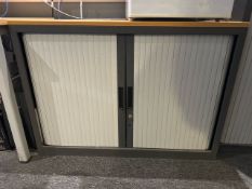 Wooden Storage Cabinet With Sliding Doors