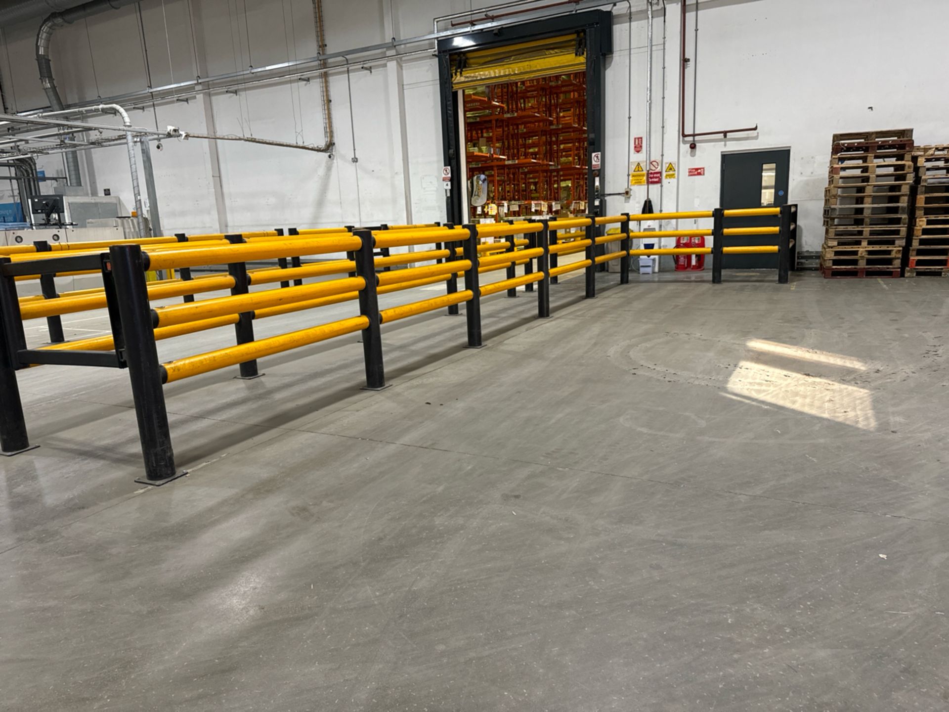 A-Safe Safety Barrier With Gate Yellow & Black Pla