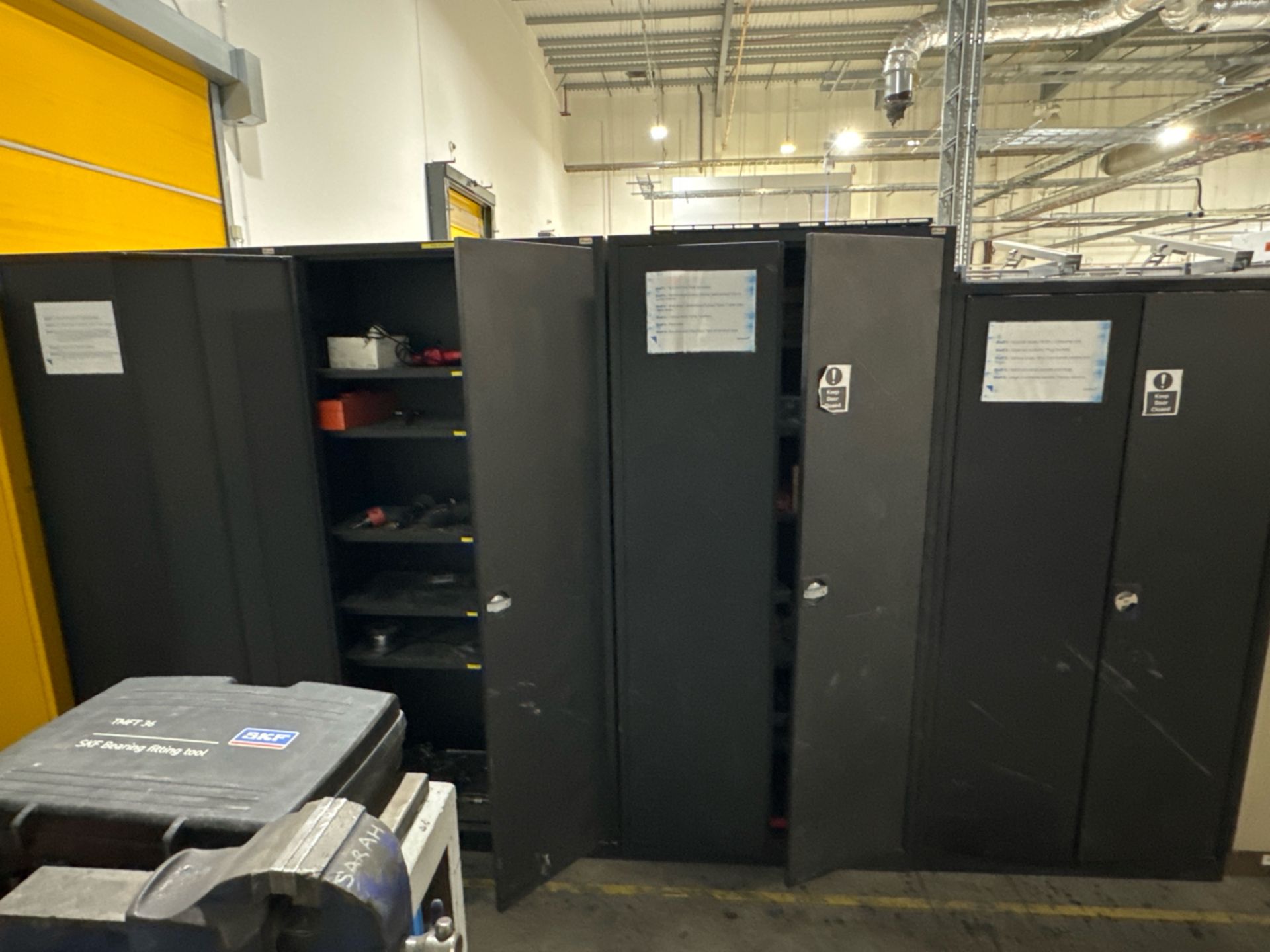 Black Metal Storage Cabinet x4