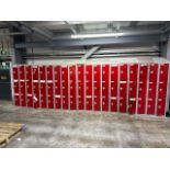 A Run Of 19 Sets Of Lockers