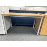 Wooden Office Desk With Metal Legs