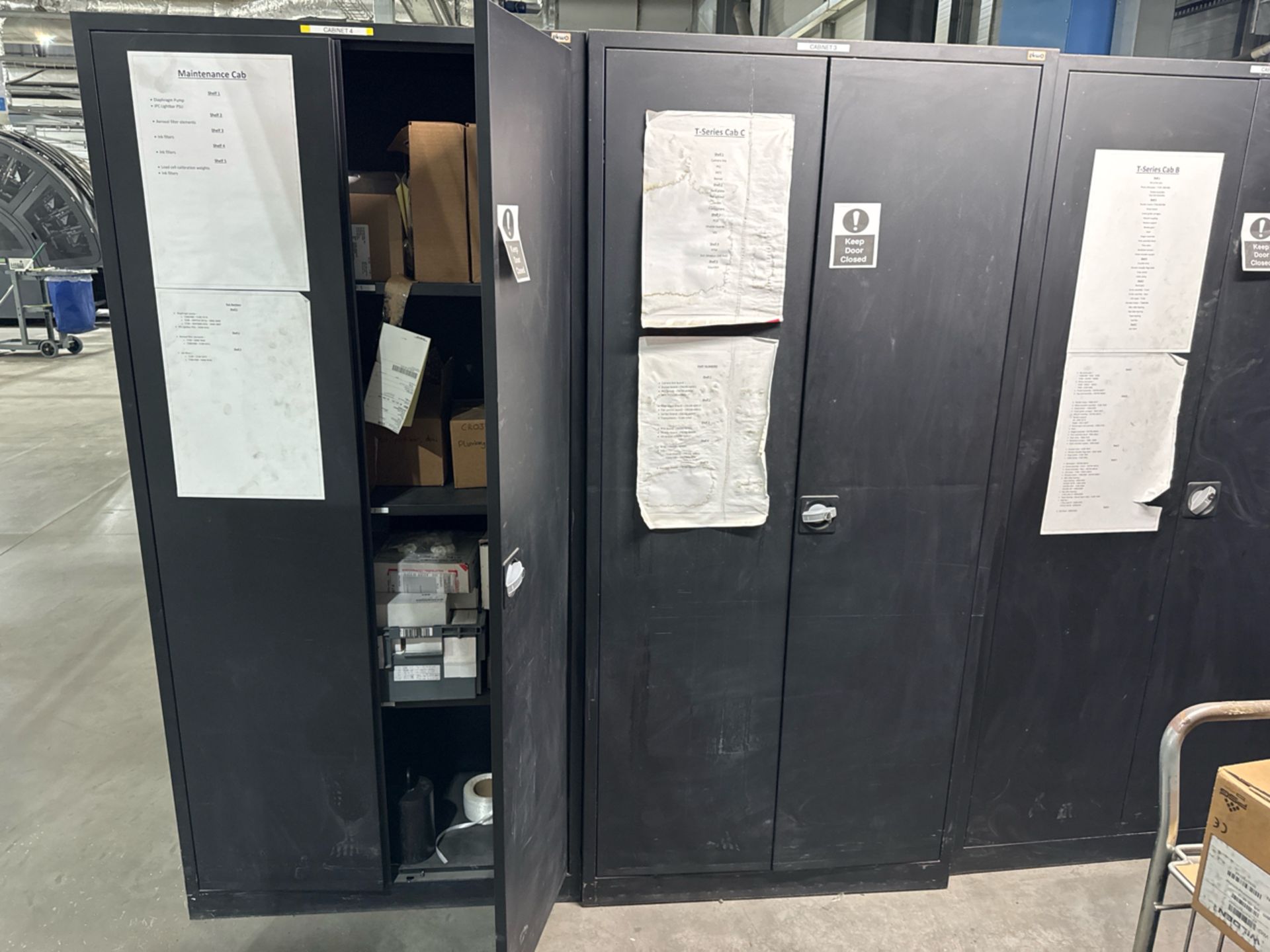 Black Metal Storage Cabinet x4 - Image 2 of 4
