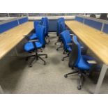 Adjustable Mobile Office Chairs x12