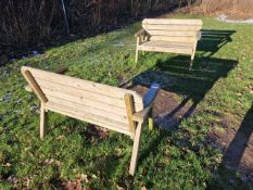 Outdoor Wooden Benches x2