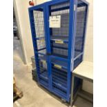 Lockable Blue Metal Mobile Cabinet