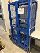 Lockable Blue Metal Mobile Cabinet