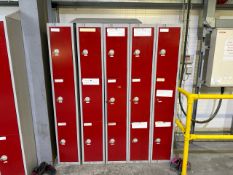 A Run Of 5 Sets Of Lockers