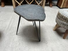 Stone Table On Industrial Legs