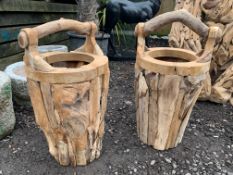 Driftwood Wishing Well Bucket With Handle