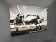 Glass Aeroplane Wall Art Picture