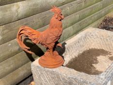 Cast Iron Rusty Cockerel