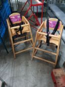 2 x Wooden High chairs