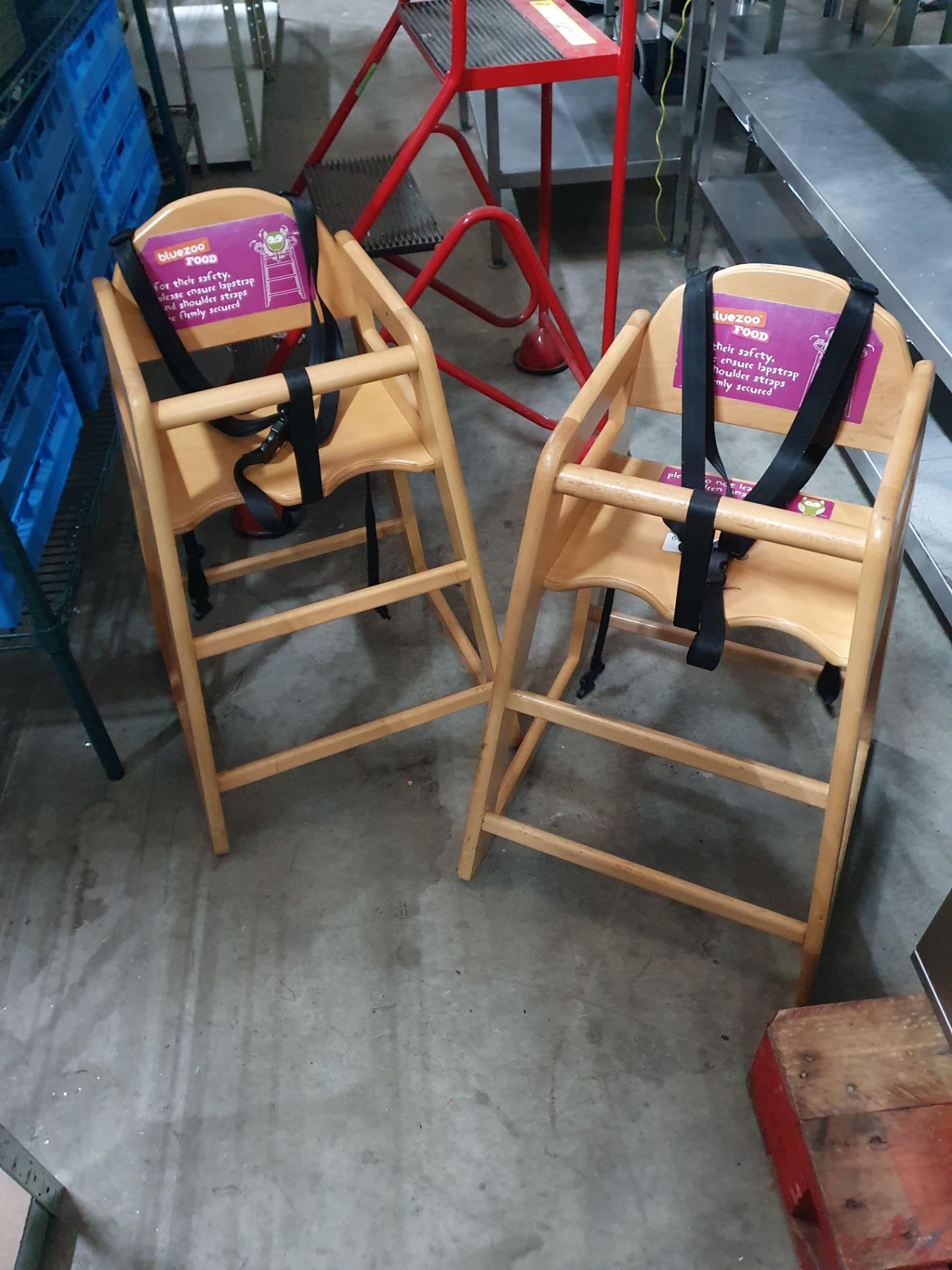 2 x Wooden High chairs