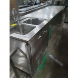S/S Prep Bench with Sink and Cupboard