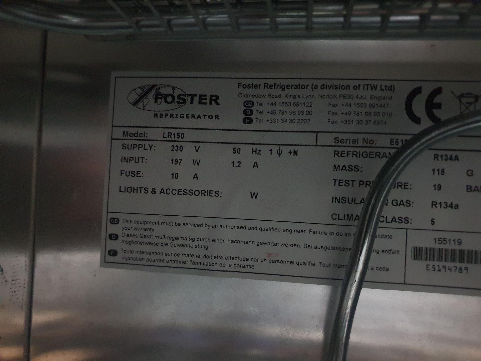 Foster Undercounter Freezer - Bild 3 aus 3
