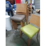 10 x Assorted Chairs with Coloured Pads