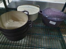 5 x Le Creuset Pots