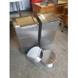 2 x S/S Bins and Roll Dispensers