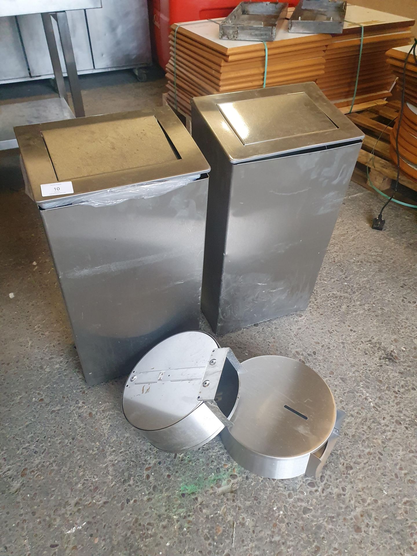 2 x S/S Bins and Roll Dispensers