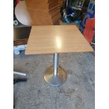 6 x Pedestal Base Tables with Beech Square Tops