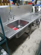 S/S feed table sink with pot wash tap