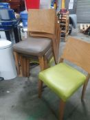 10 x Assorted Chairs with Coloured Pads