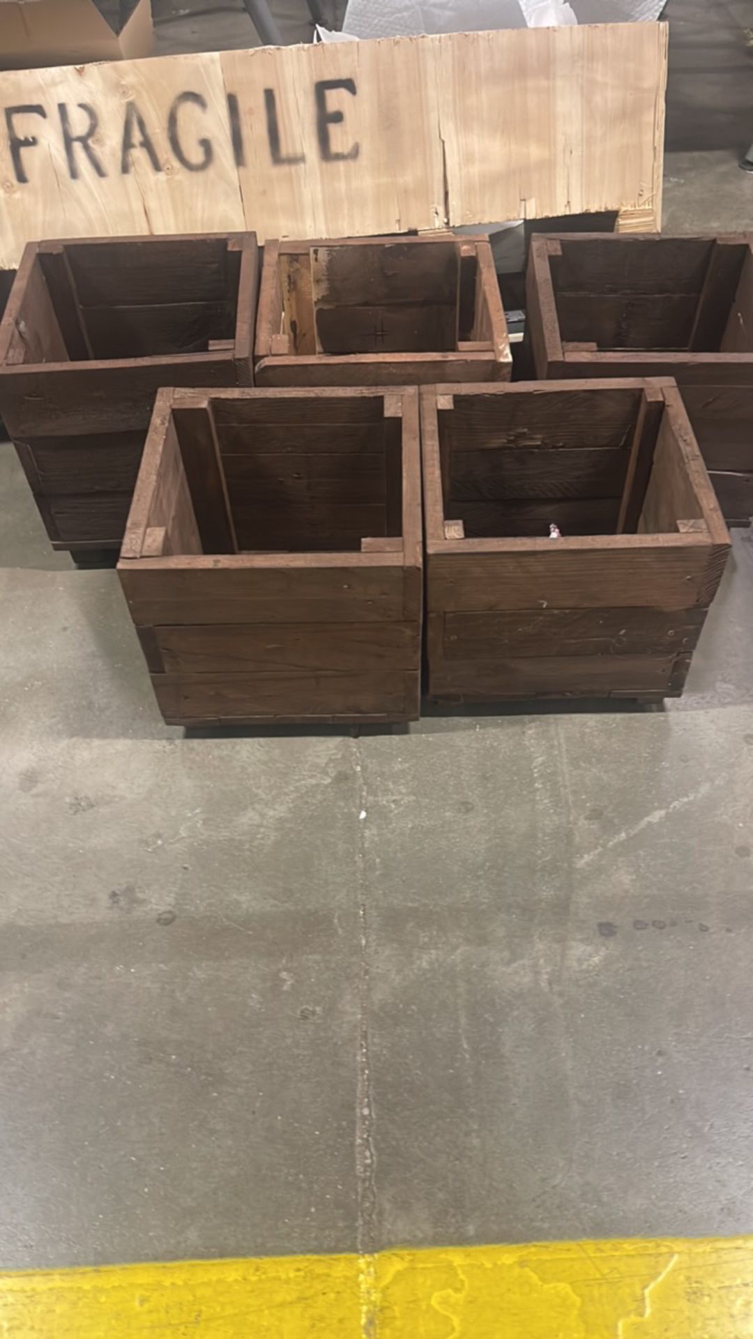 Wooden Garden Planters x5