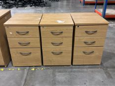 Wooden Filing Cabinet x3