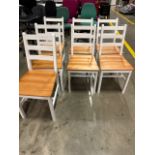 White Wooden Chairs x7