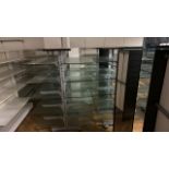 Glass Tiered Display Shelves x5