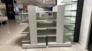 Mobile Retail Dual Sided Display Shelves x4