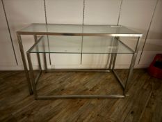 Glass Nesting Tables x2