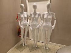 White Female Mannequins x3