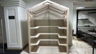 Wooden Shed Shelved Display Unit